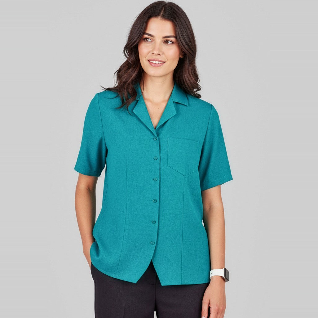 Biz Oasis Womens Overblouse S265LS, worn by model
