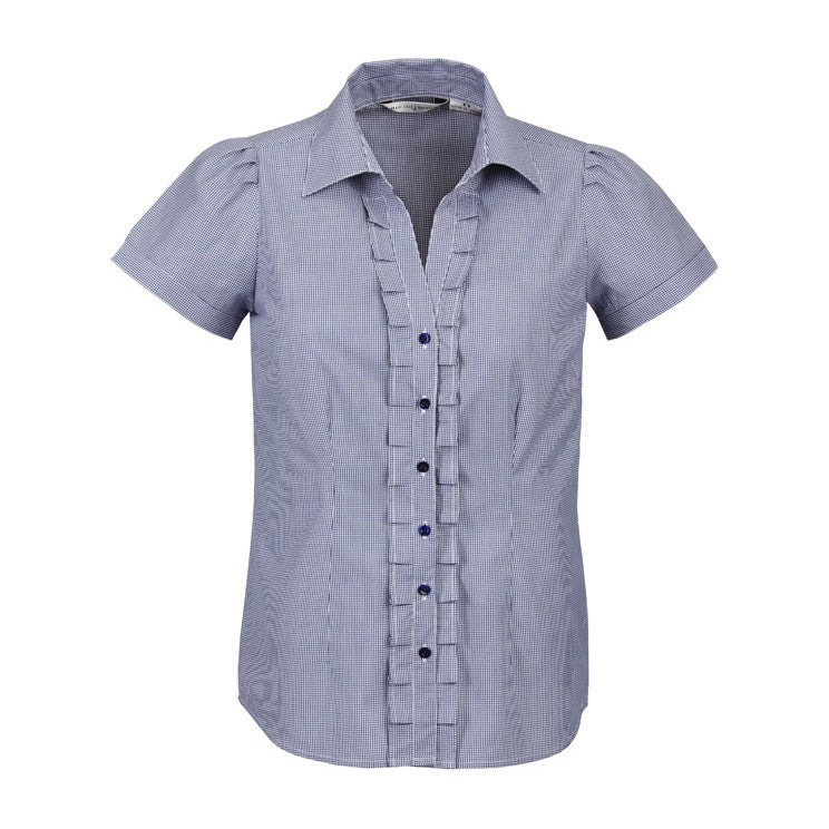 Biz Edge Womens Short Sleeve Shirt S267LS in Blue
