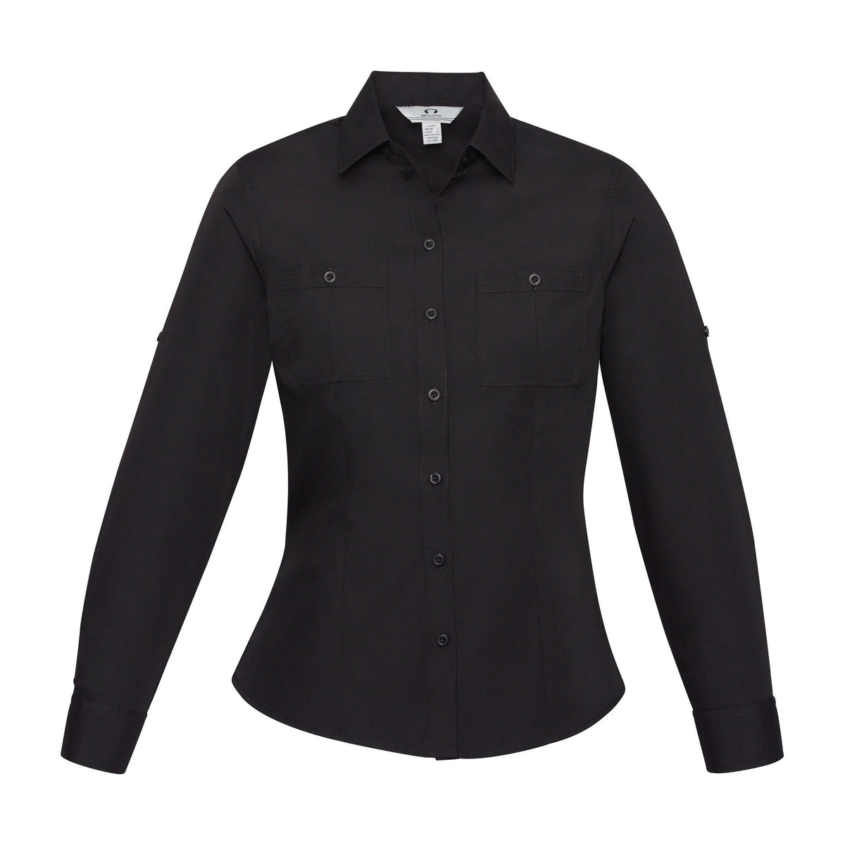 Biz Bondi Womens Long Sleeve Shirt S306LL in Black