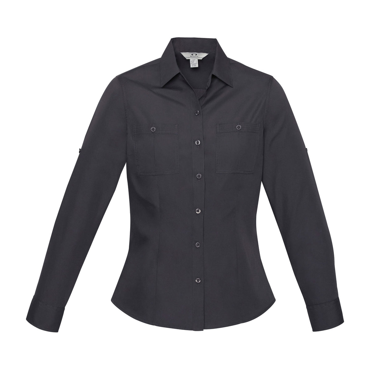 Biz Bondi Womens Long Sleeve Shirt S306LL in Charcoal