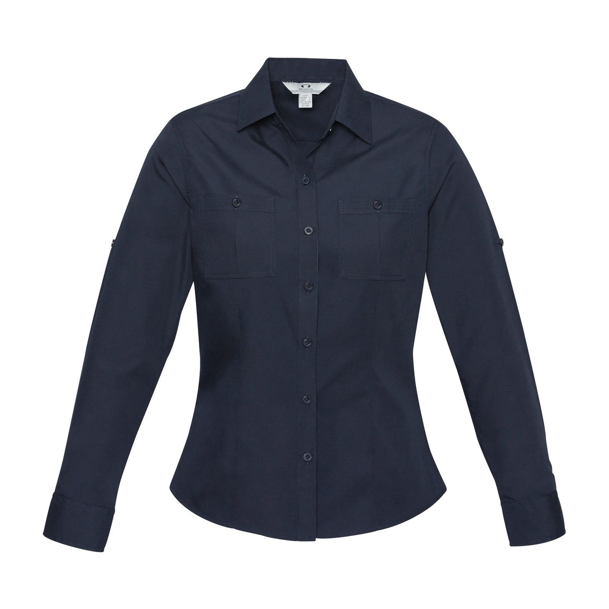 Biz Bondi Womens Long Sleeve Shirt S306LL in Navy