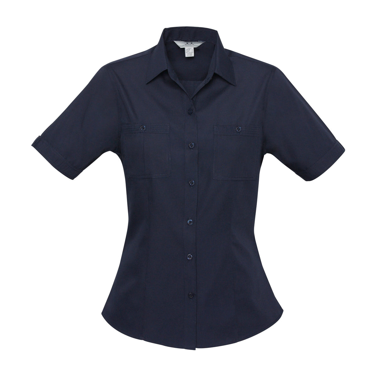 Biz Bondi Womens Short Sleeve Shirt S306LS in Navy