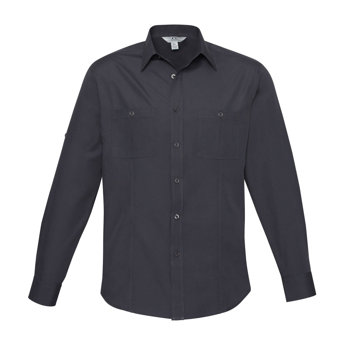 Biz Bondi Mens Long Sleeve Shirt S306ML in Charcoal
