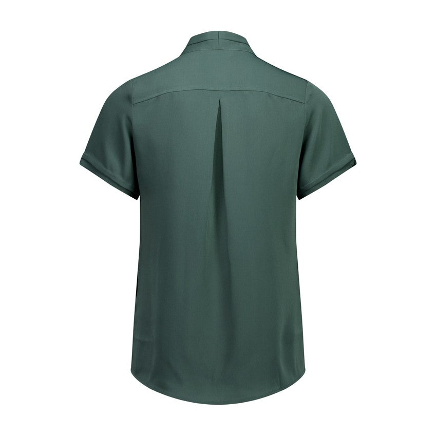 Biz Madison Womens Short Sleeve Shirt S628LS in Seafoam, view 2