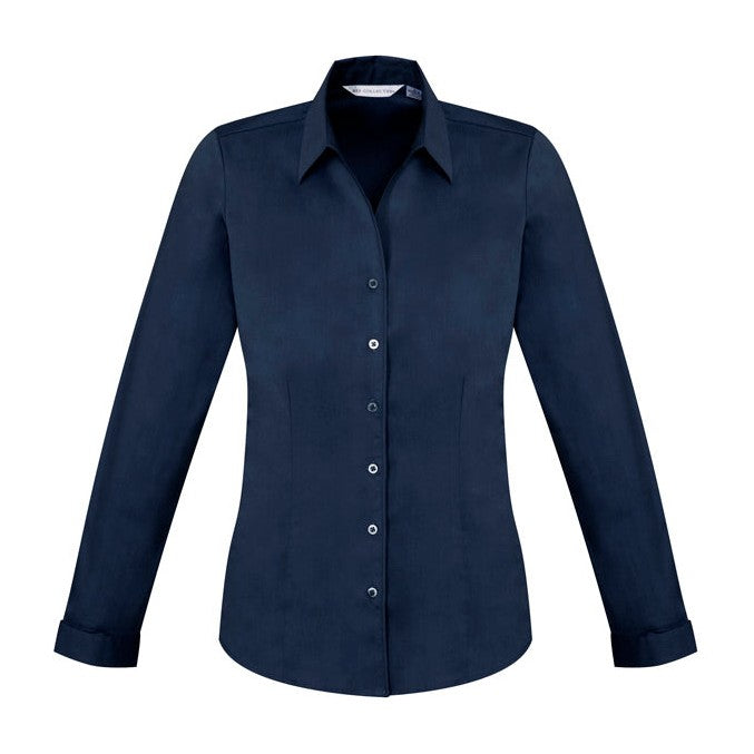 Biz Womens Monaco Long Sleeve Shirt S770LL in Ink