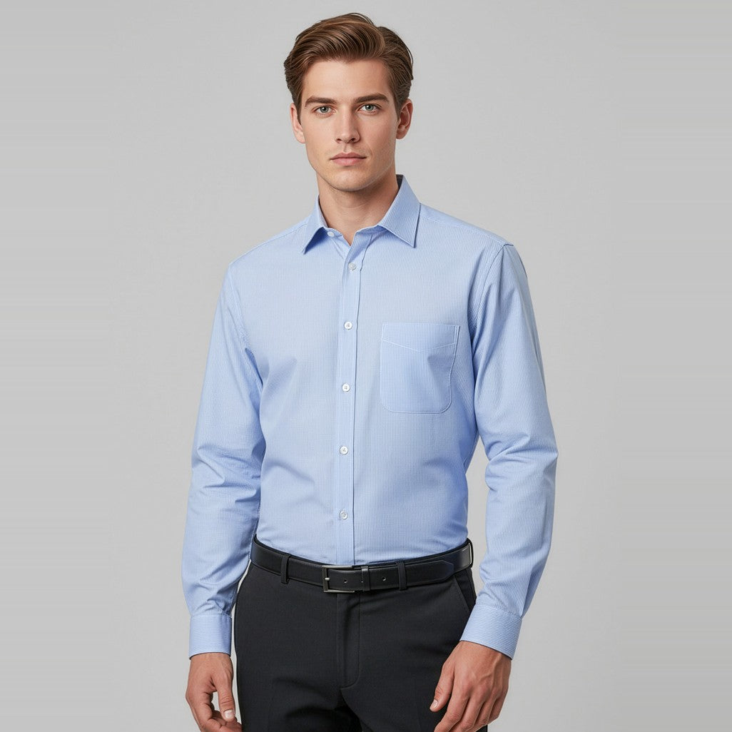Biz Euro Mens Long Sleeve Shirt S812ML, worn by model