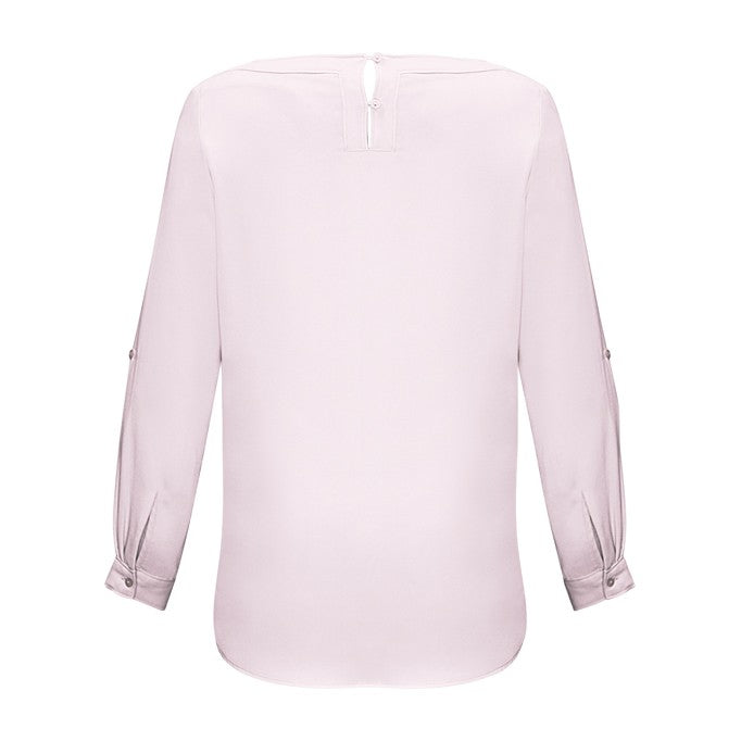 Biz Madison Womens Boatneck Top S828LL in Blush Pink