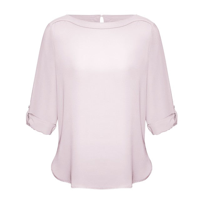 Biz Madison Womens Boatneck Top S828LL in Blush Pink, view 2