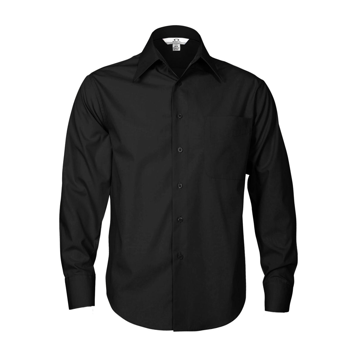 Biz Metro Mens Long Sleeve Shirt SH714 in Black