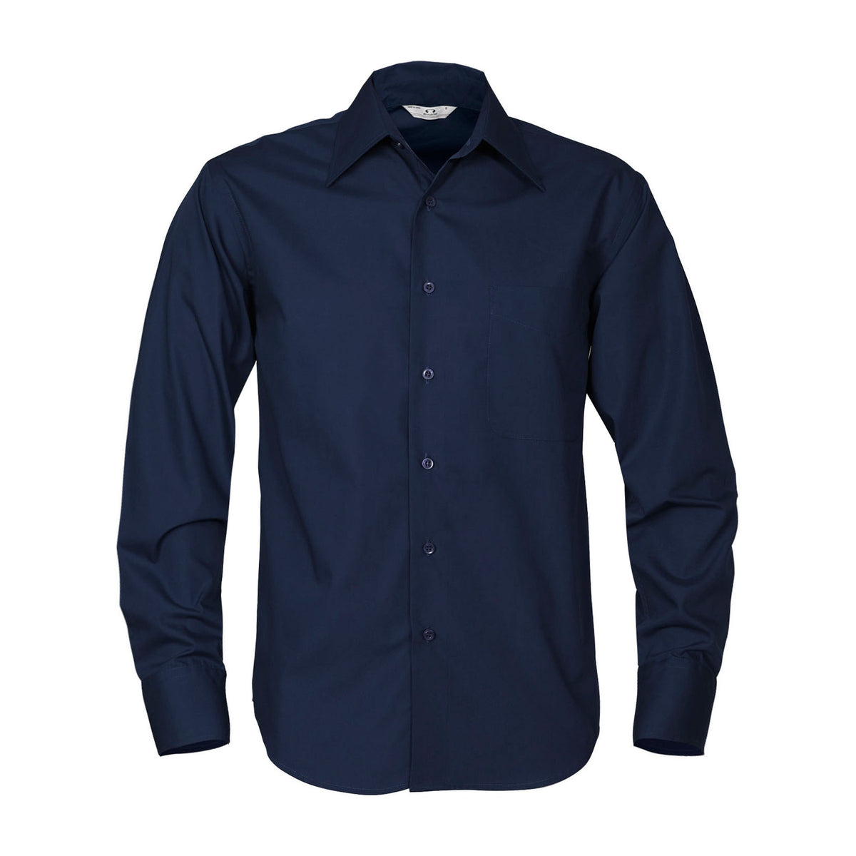Biz Metro Mens Long Sleeve Shirt SH714 in Navy