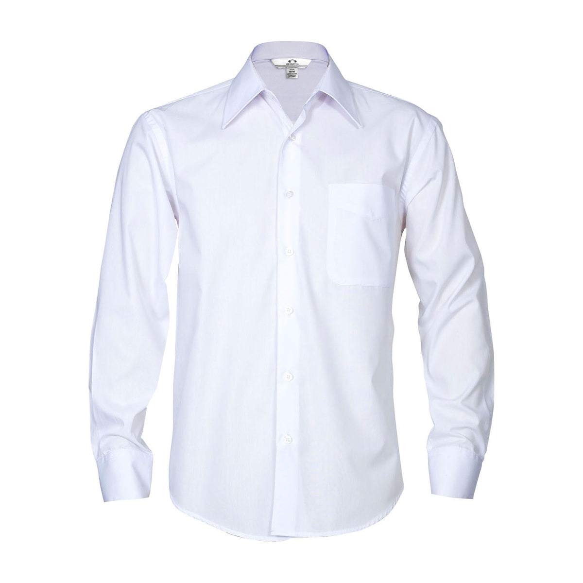Biz Metro Mens Long Sleeve Shirt SH714 in White