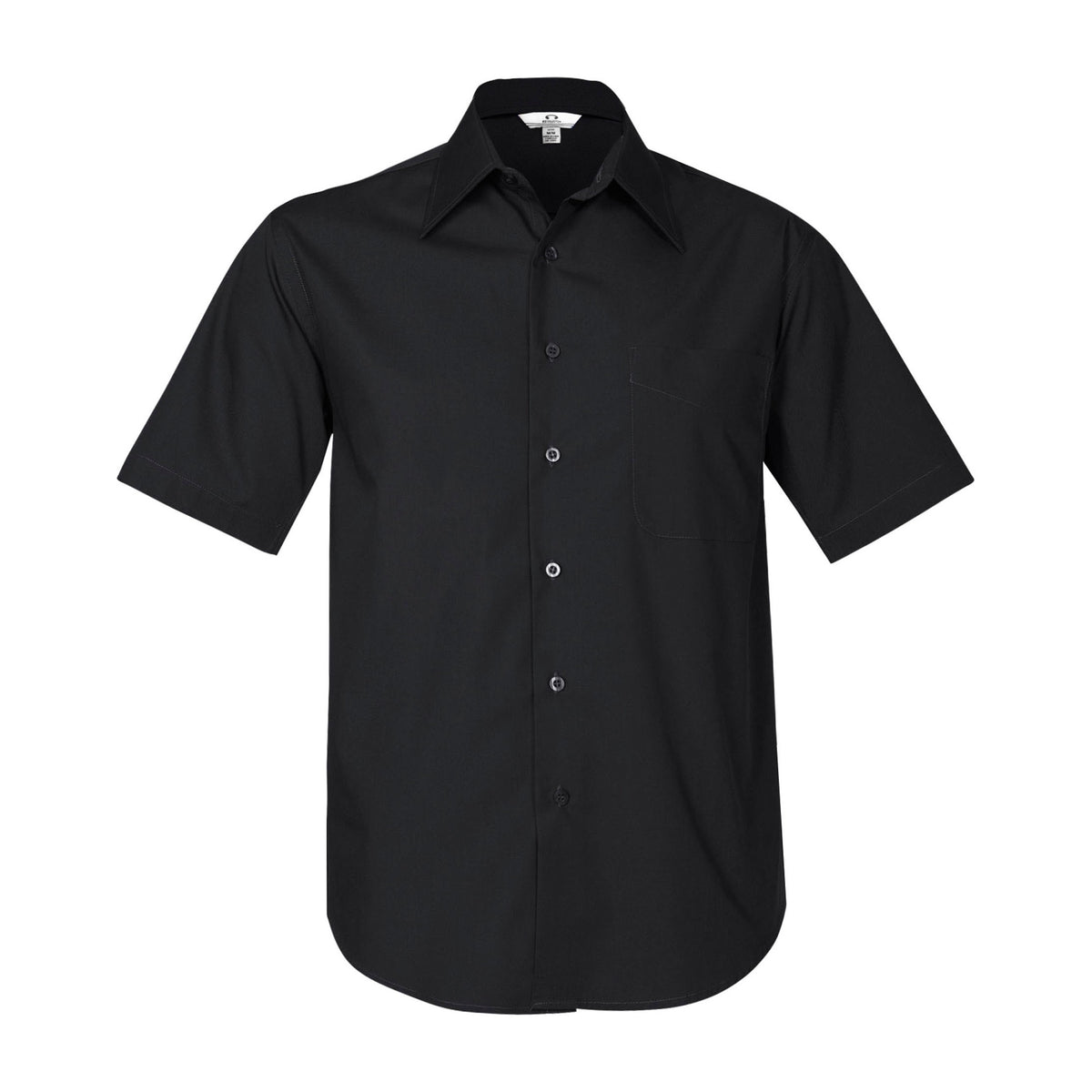 Biz Metro Mens Short Sleeve Shirt SH715 in Black
