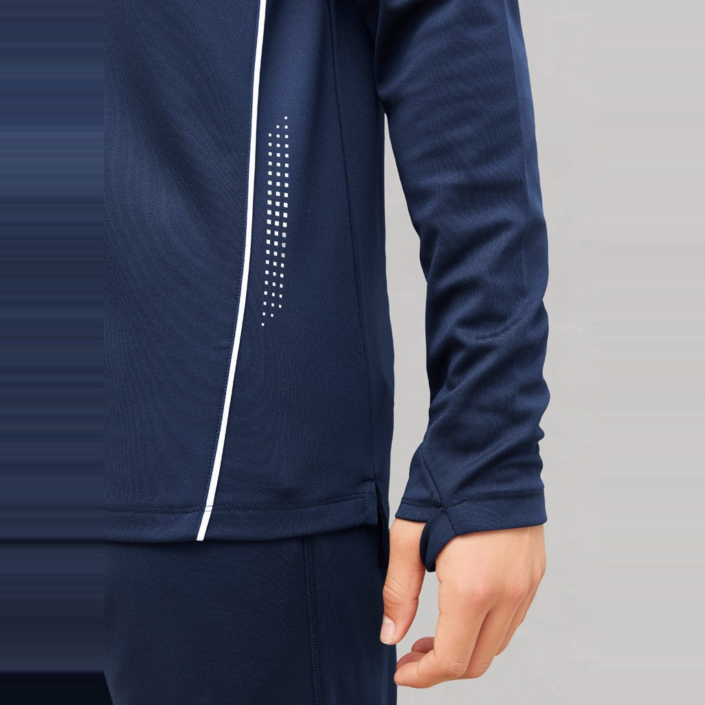 Biz Balance Unisex Mid Layer Top SW225M in Navy/White, worn by model, view 5