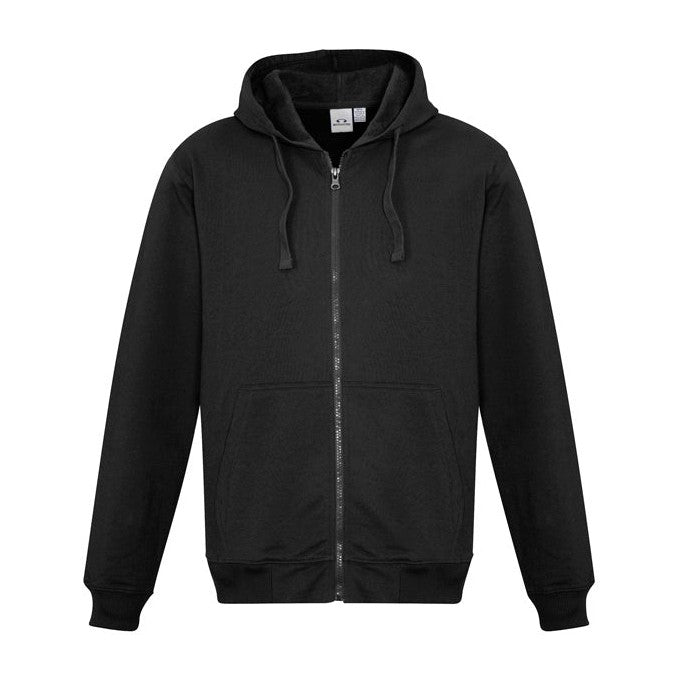 Biz Mens Crew Zip Hoodie SW762M in Black