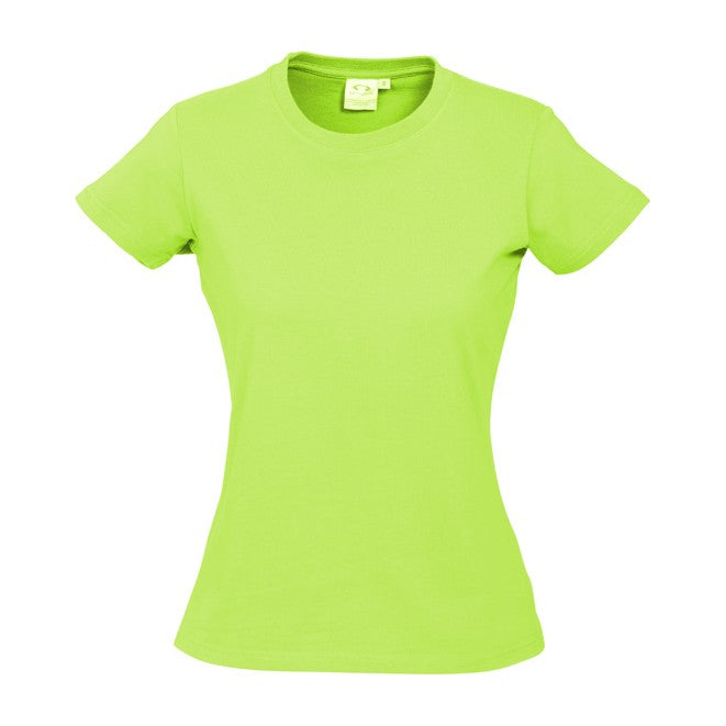 Biz Womens Ice Tee T10022 in Fluoro Yellow/Lime
