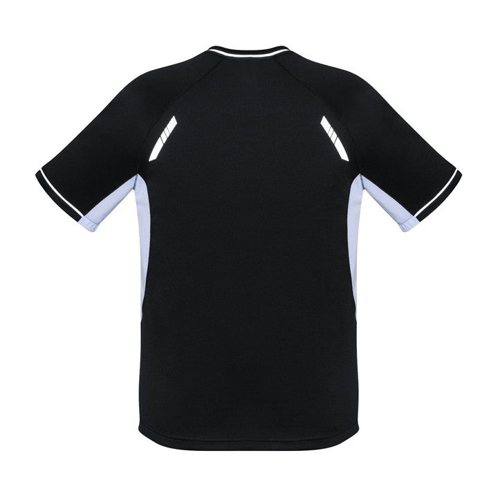 Biz Renegade Kids Short Sleeve Tee T701KS in Black/White/Silver, view 2