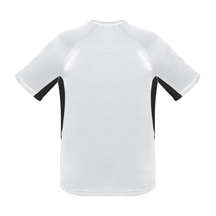 Biz Renegade Kids Short Sleeve Tee T701KS in White/Black/Silver, view 2