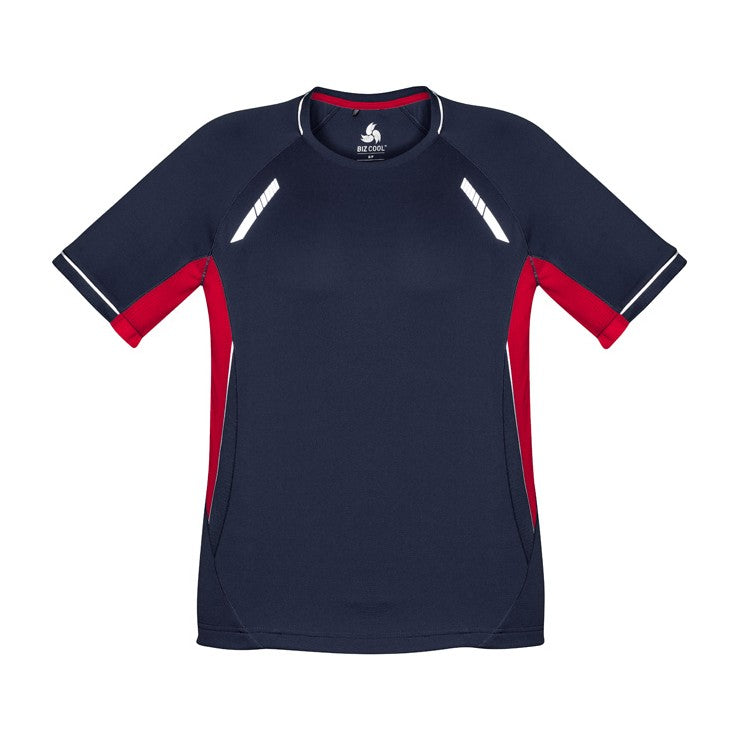 Biz Renegade Mens Short Sleeve Tee T701MS in Navy/Red/Silver