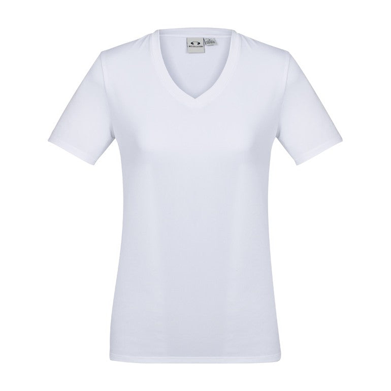 Biz Aero Womens Short Sleeve Tee T800LS in White