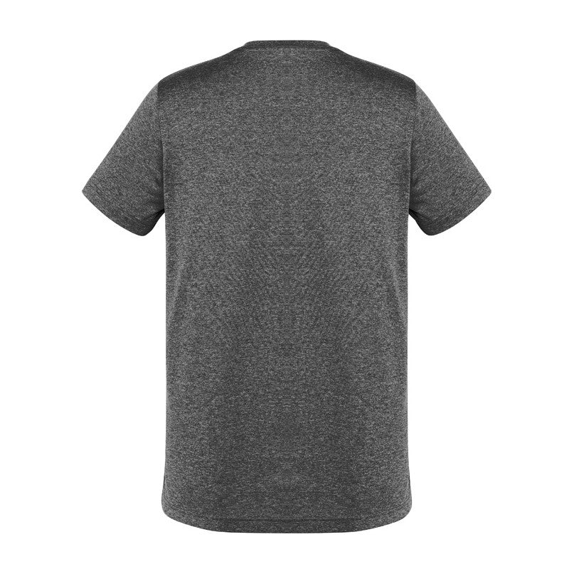 Biz Aero Mens Short Sleeve Tee T800MS in Black Marle, view 2