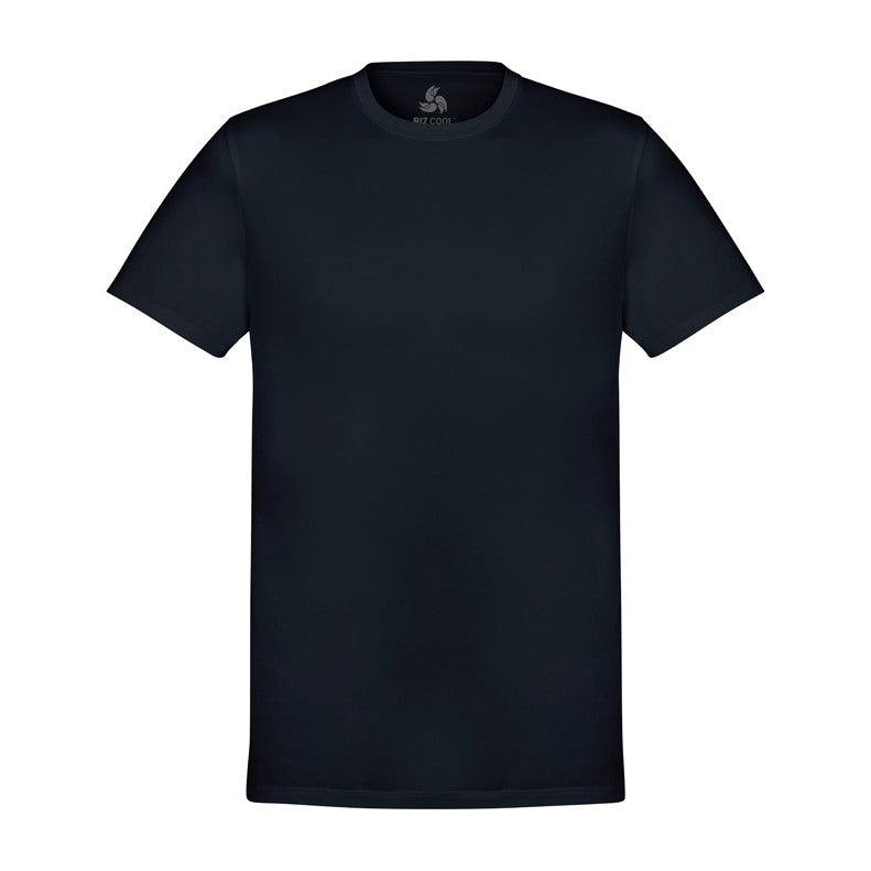 Biz Aero Mens Short Sleeve Tee T800MS in Solid Black