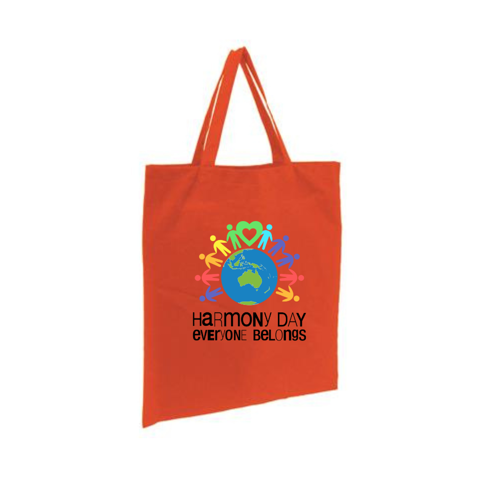 Harmony Day Tote Bag Heart Globe