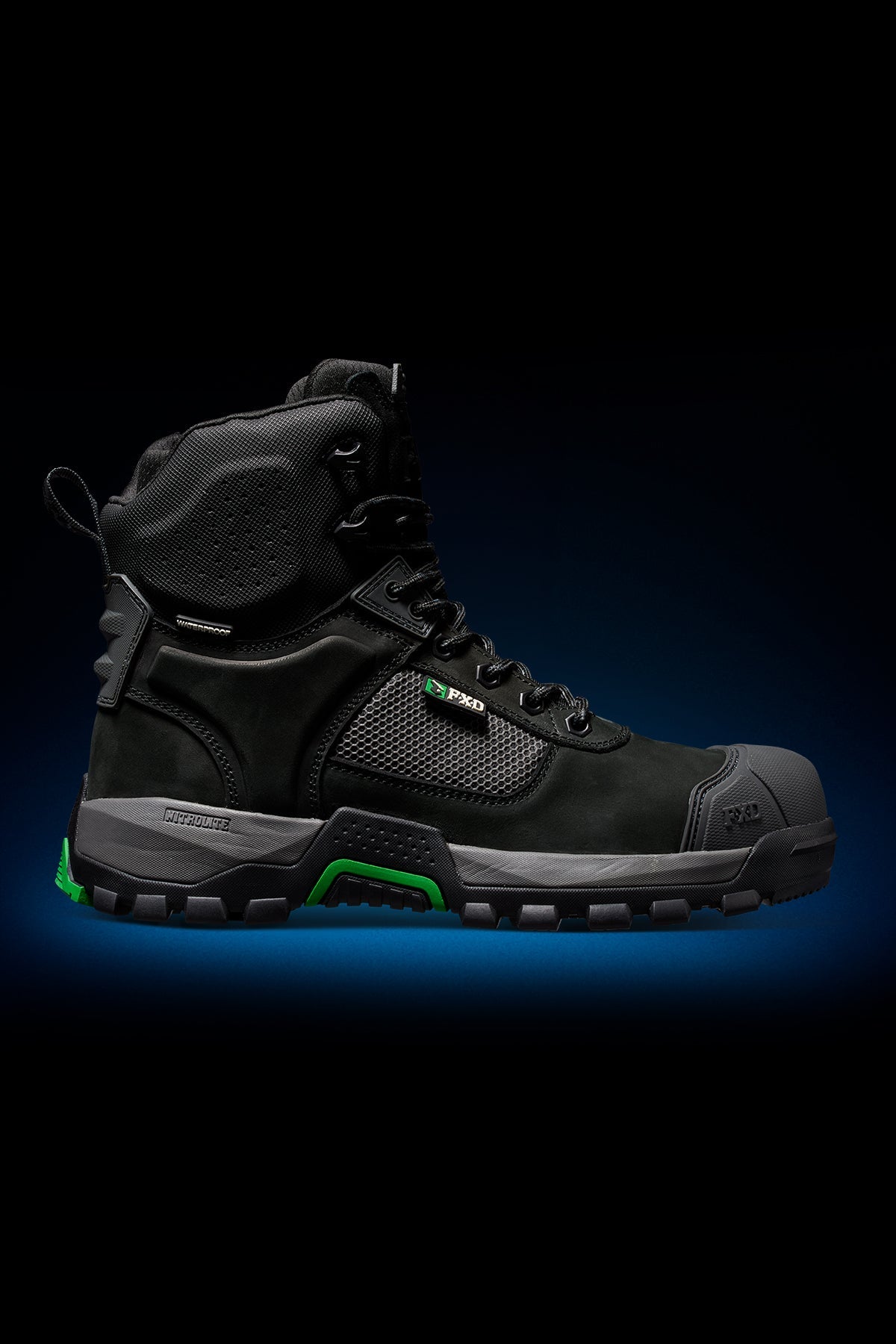 FXD WB-1WP Waterproof Nitrolite Work Boot in Black