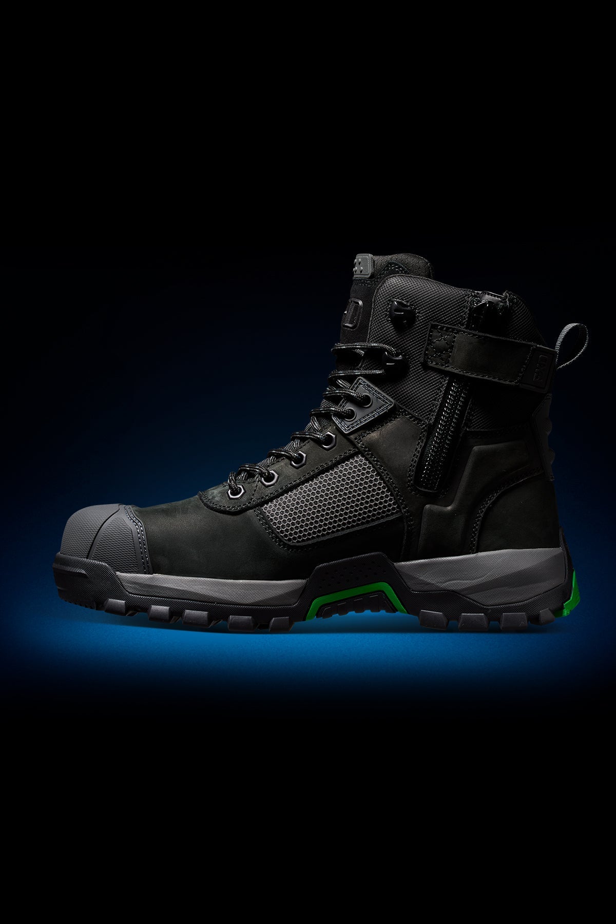 FXD WB-1WP Waterproof Nitrolite Work Boot in Black, view 2