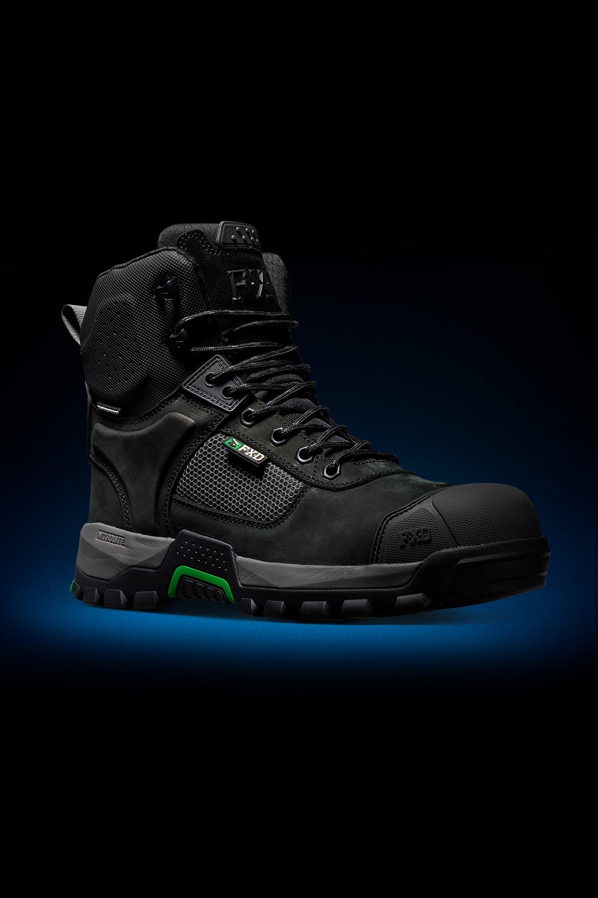 FXD WB-1WP Waterproof Nitrolite Work Boot in Black, view 4