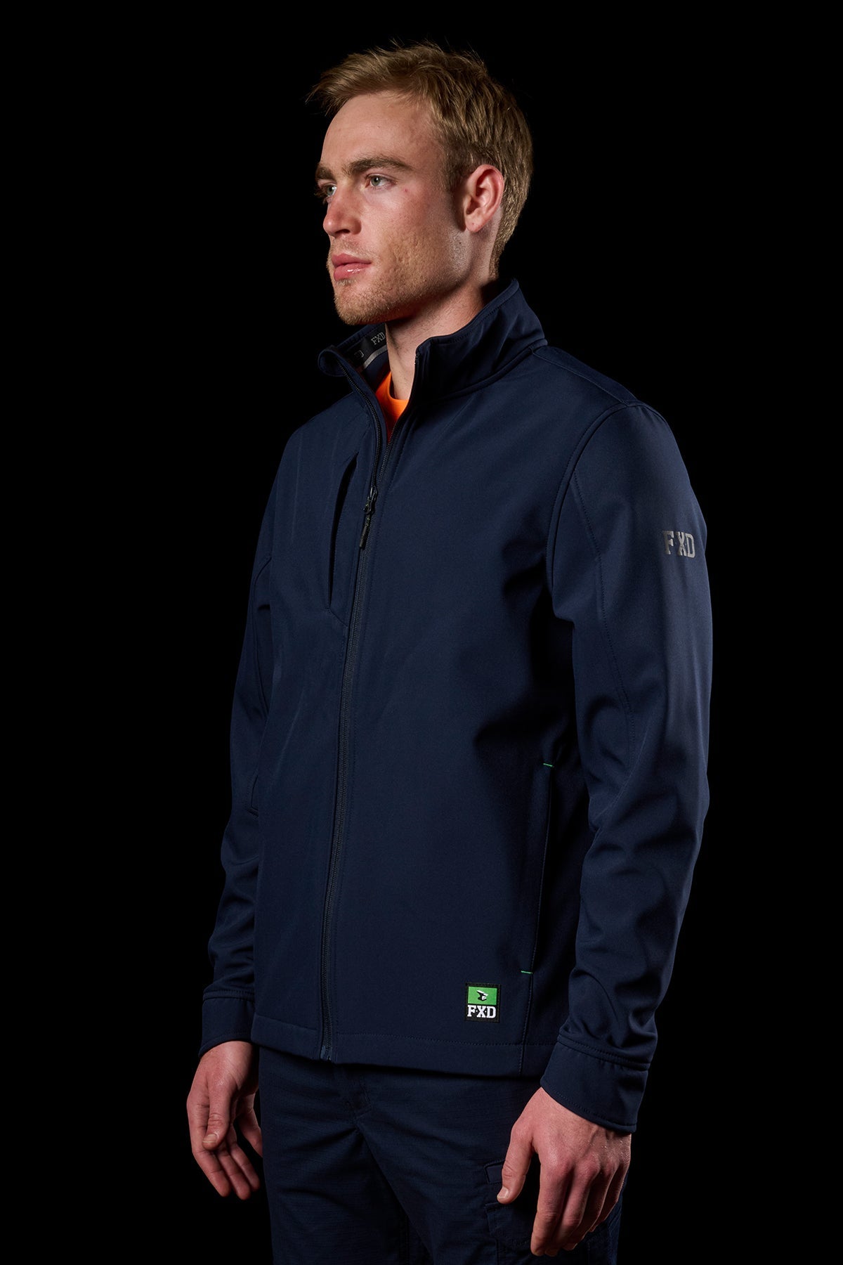 FXD WO-3 Soft Shell Work Jacket in Navy, view 2