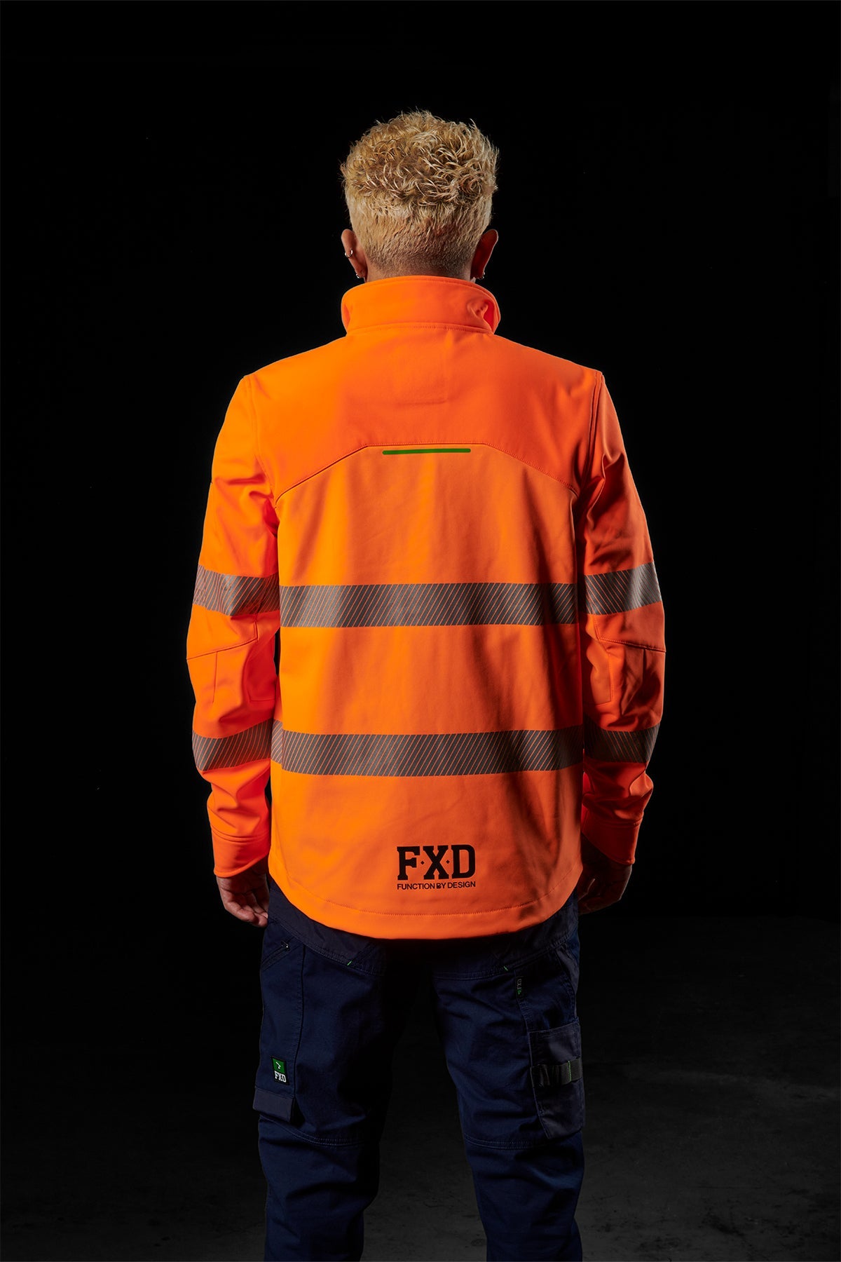 FXD WO-3T Hi-Vis Taped Soft Shell Work Jacket in Orange, view 3