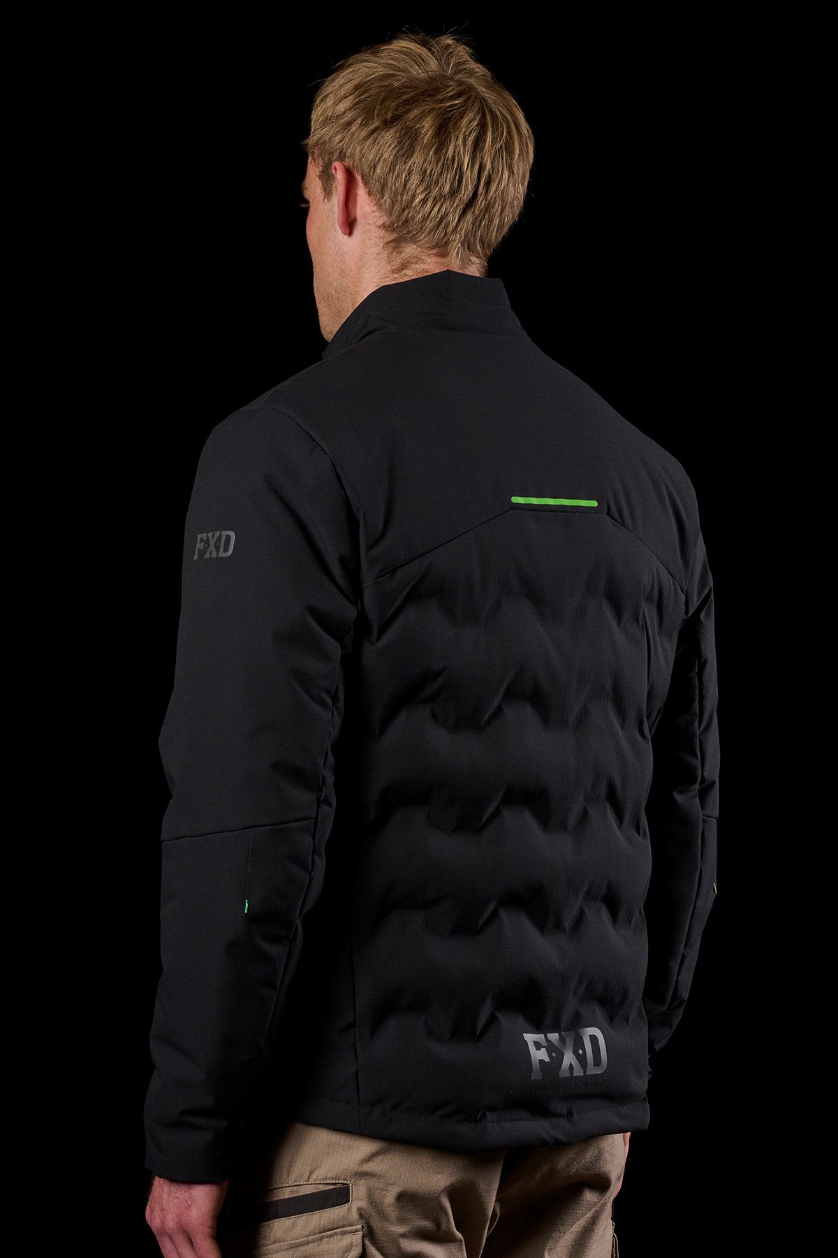 FXD WO-5 Insulated Puffer Work Jacket in Black, view 4