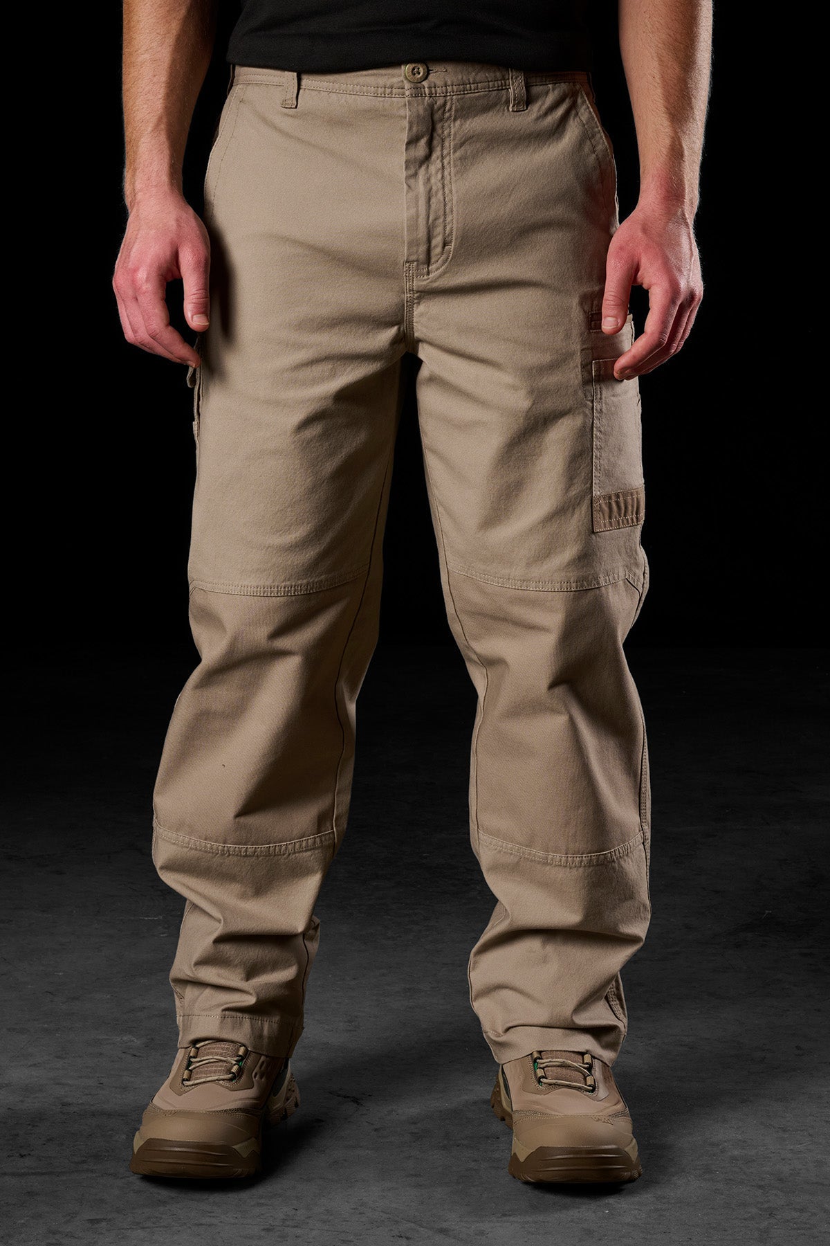 FXD WP-3L Loose Fit Stretch Work Pant in Khaki, view 2