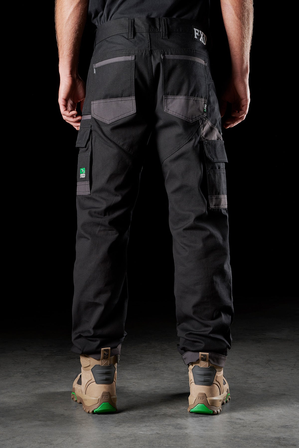 FXD WP-1 Stretch Canvas Work Pant in Black, view 4