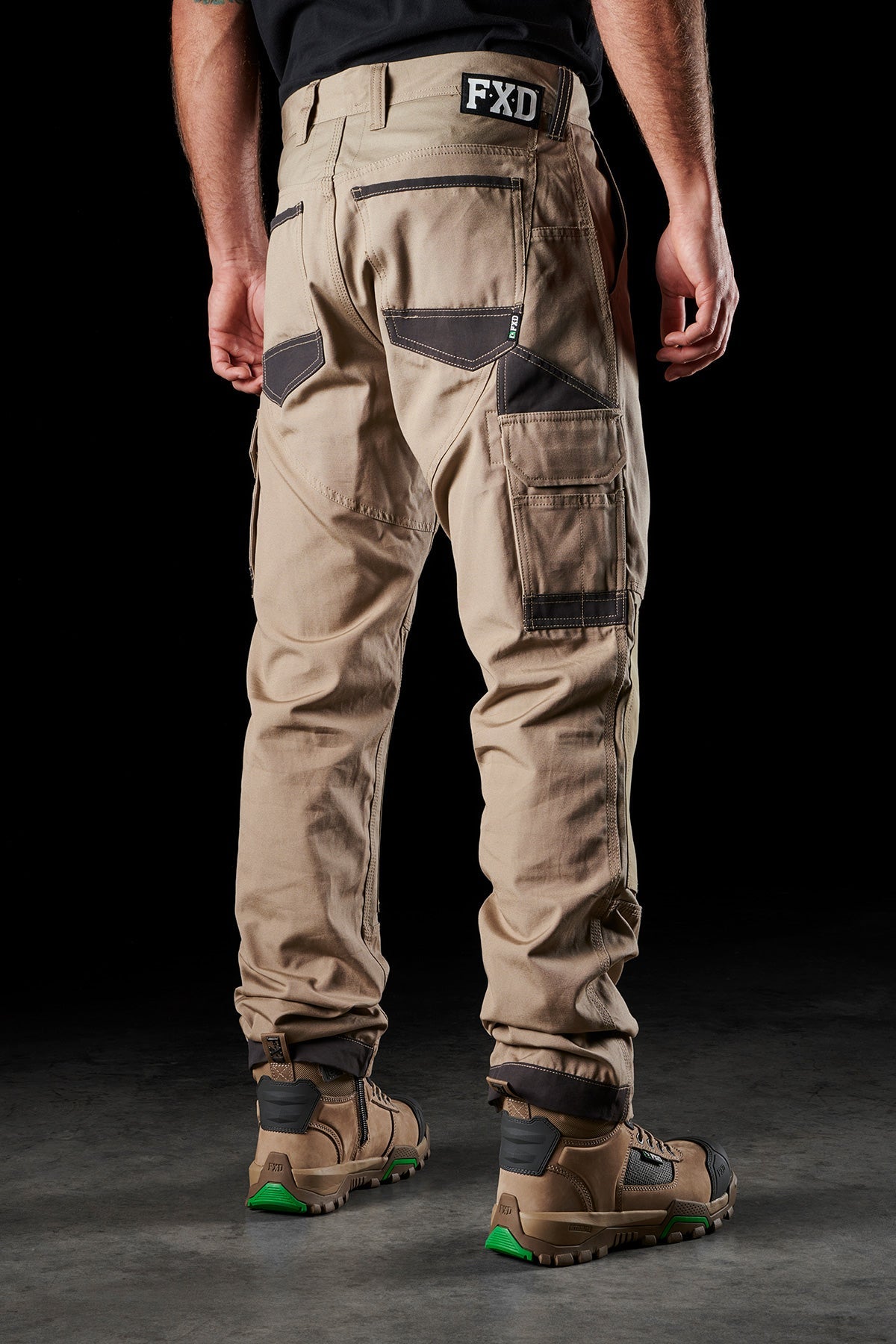 FXD WP-1 Stretch Canvas Work Pant in Khaki, view 3