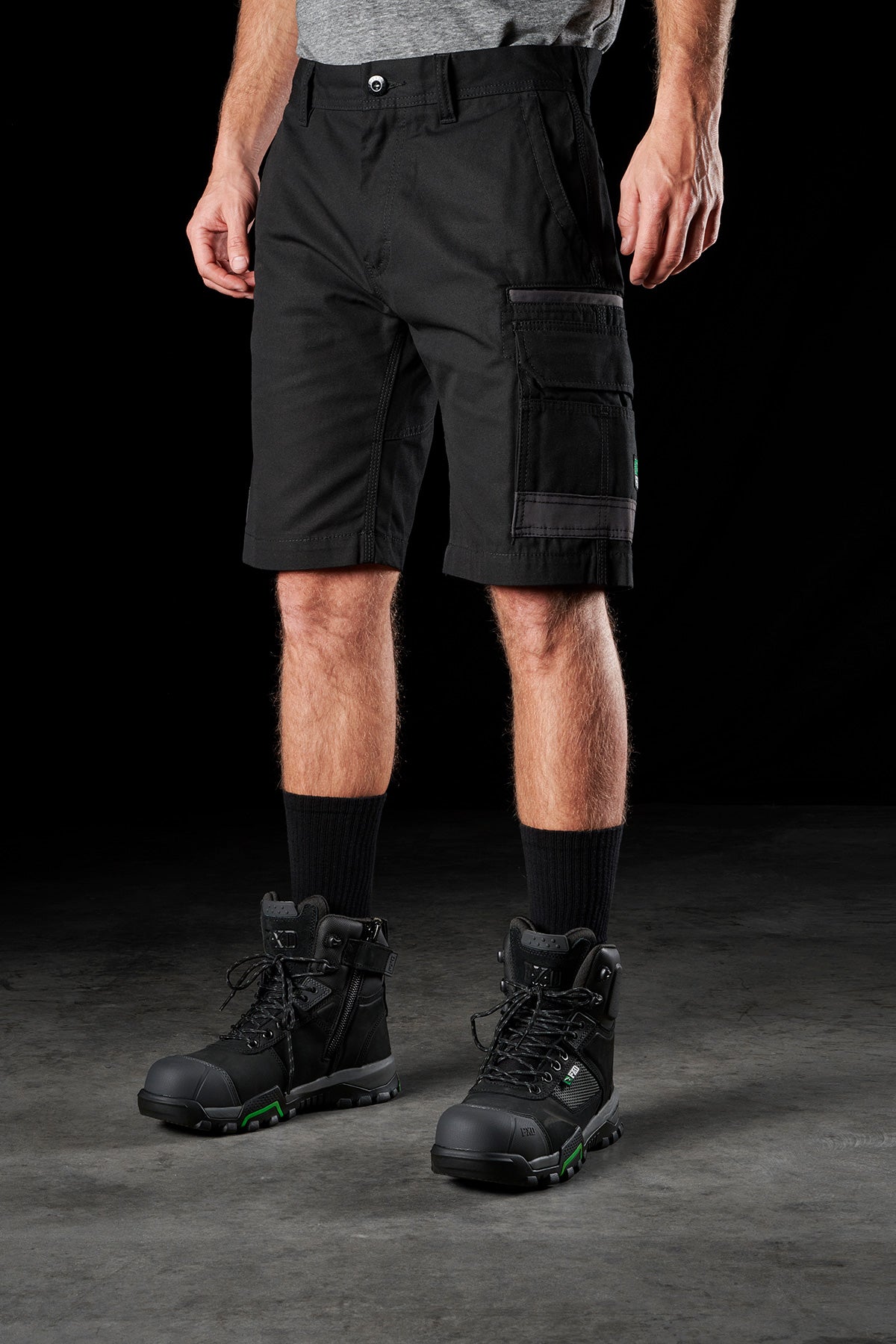 FXD WS-1 Stretch Canvas Work Short in Black