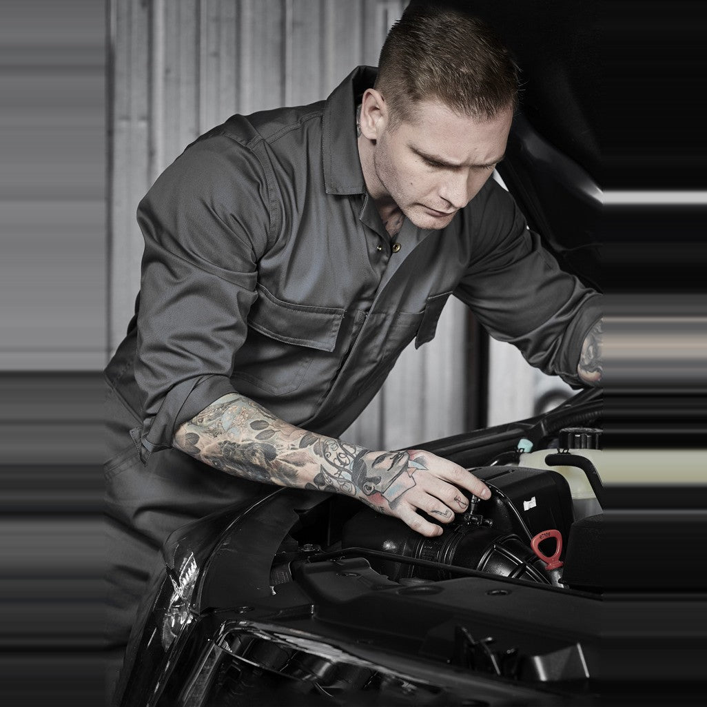 Syzmik Mens Service Overall ZC503 in Charcoal, worn by model