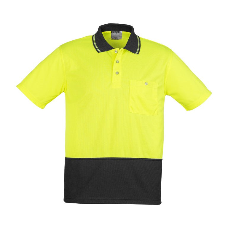 Syzmik Unisex Hi Vis Basic Short Sleeve Polo ZH231 in Yellow/Black