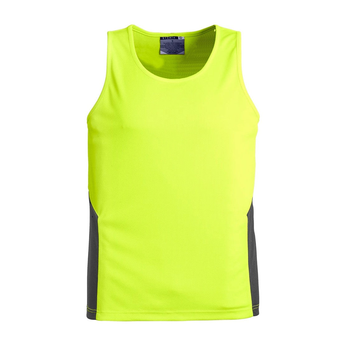 Syzmik Mens Hi Vis Squad Singlet ZH239 CLEARANCE in Yellow/Charcoal