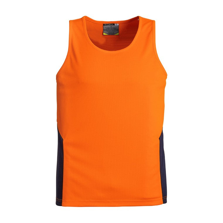Syzmik Mens Hi Vis Squad Singlet ZH239 in Orange/Navy
