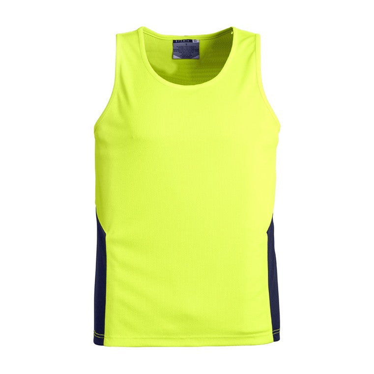Syzmik Mens Hi Vis Squad Singlet ZH239 in Yellow/Navy