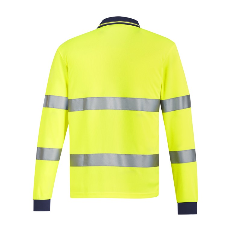 Syzmik Unisex Hi Vis Bio Motion Taped Polo ZH380 in Yellow, view 2