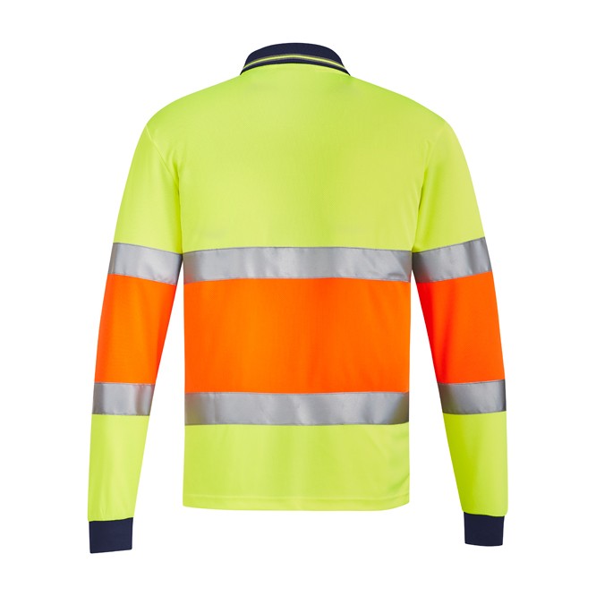 Syzmik Unisex Hi Vis Bio Motion Taped Polo ZH380 in Yellow/Orange