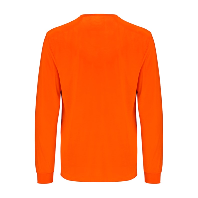 Syzmik Mens Hi Vis Long Sleeve Tee ZH390 in Orange, view 2