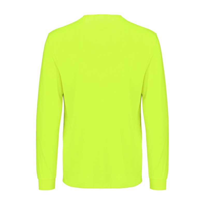 Syzmik Mens Hi Vis Long Sleeve Tee ZH390 in Yellow, view 2