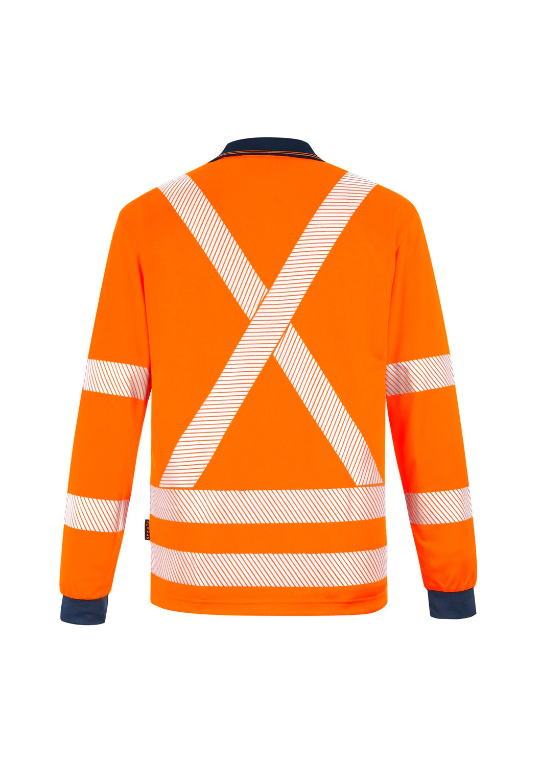 Syzmik Unisex Hi Vis X Back NSW Rail Long Sleeve Polo ZH690 CLEARANCE