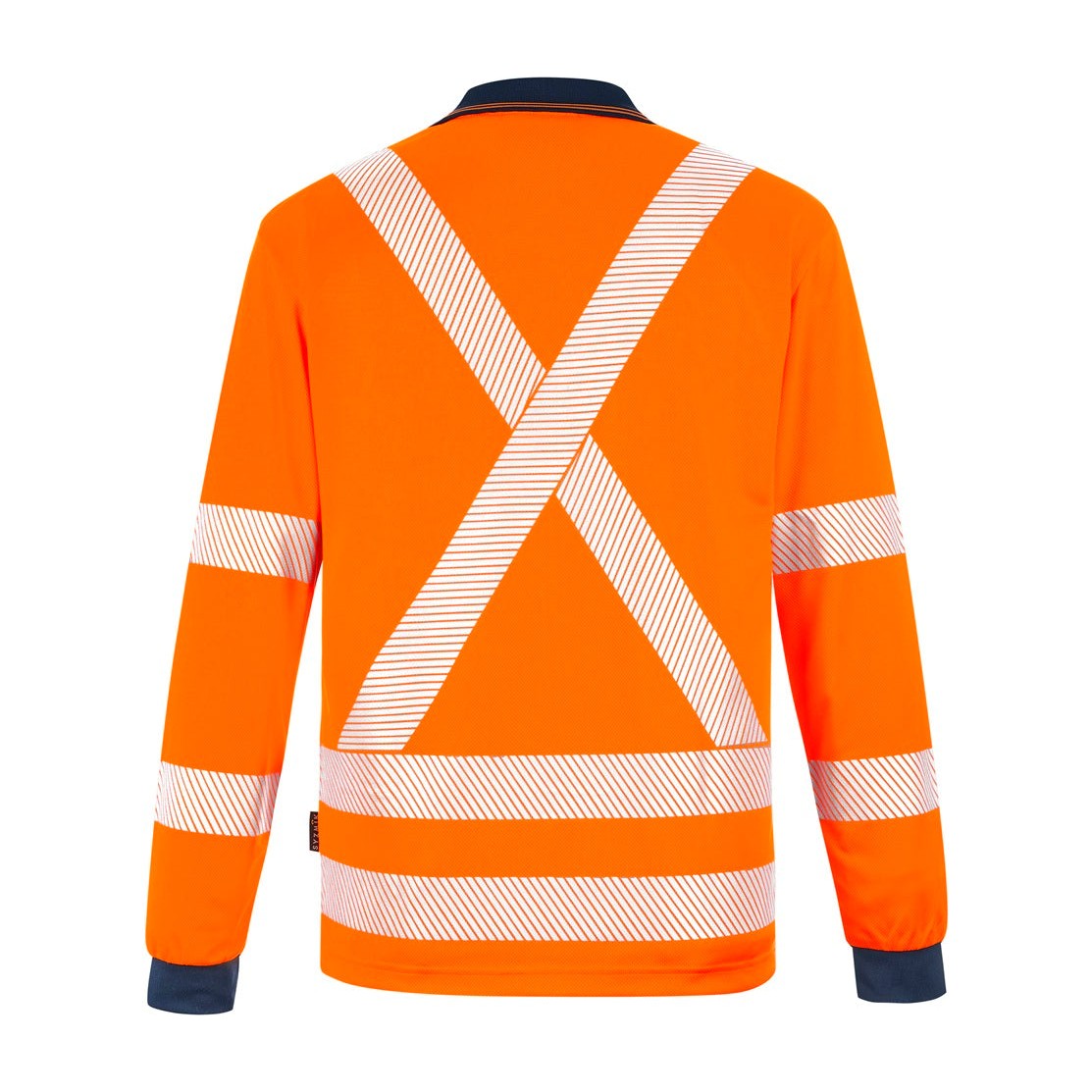 Syzmik Unisex Hi Vis X Back NSW Rail Long Sleeve Polo ZH690 CLEARANCE in Orange