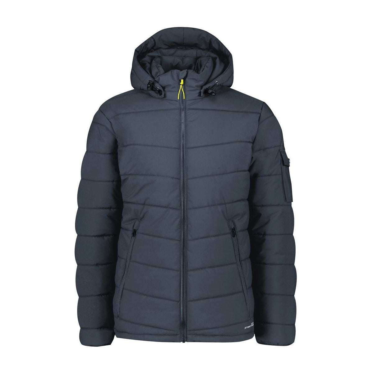 Syzmik Unisex Streetworx Hooded Puffer Jacket ZJ240 CLEARANCE in Charcoal Blue
