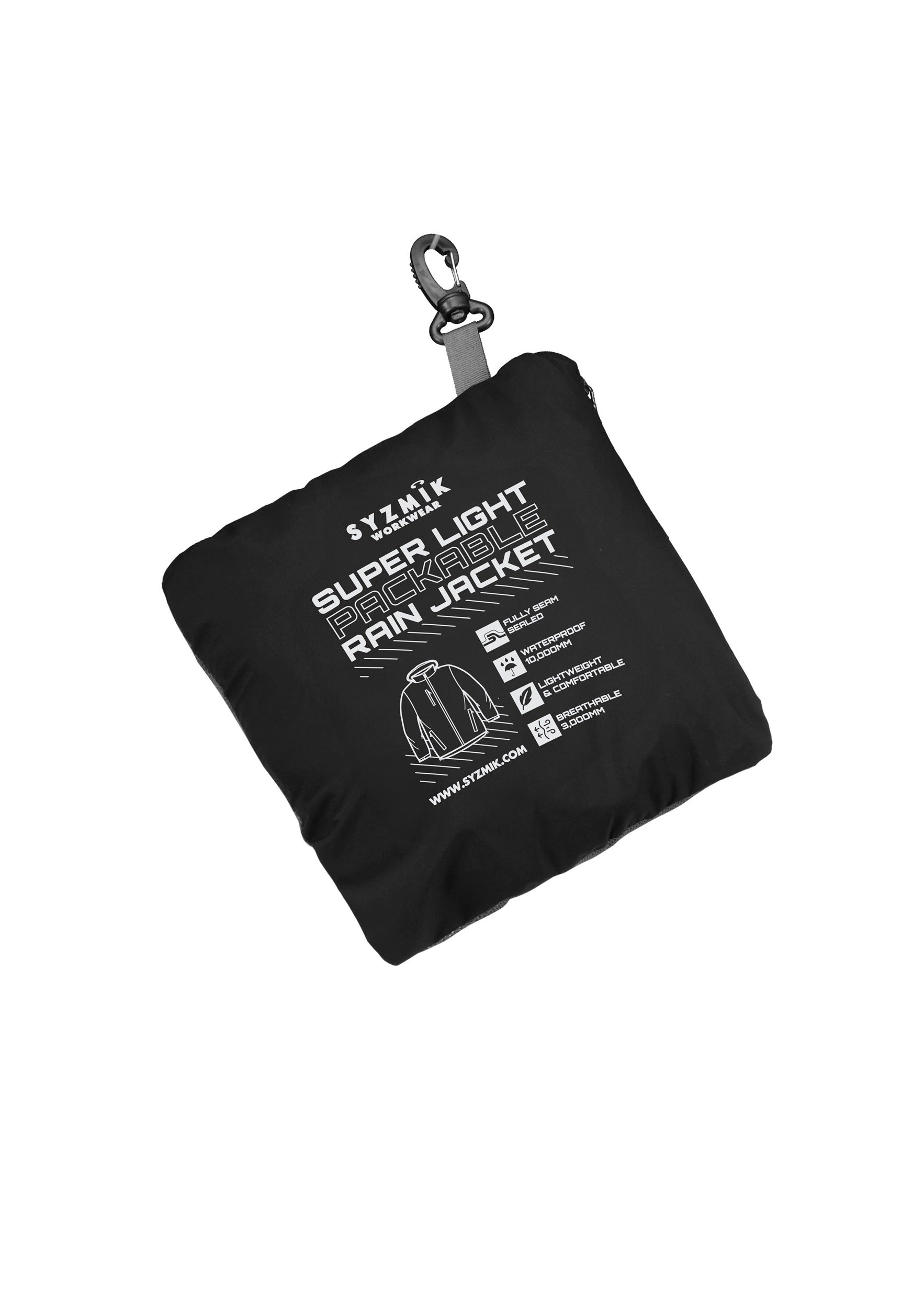 Syzmik Unisex Super Light Packable Rain Jacket ZJ260