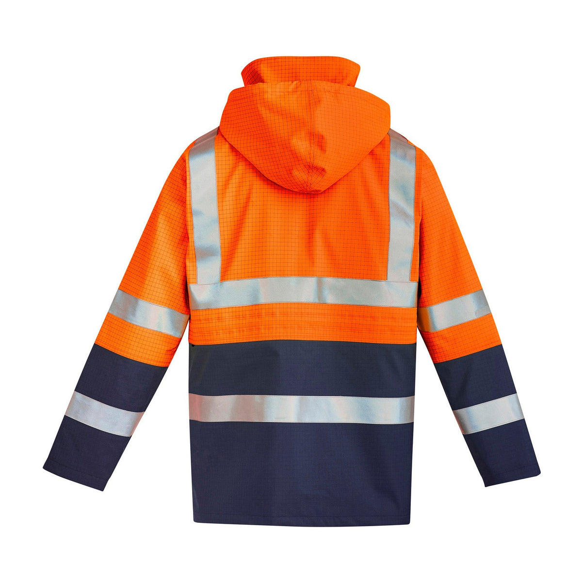 Syzmik Mens FR Arc Rated Anti Static Waterproof Jacket ZJ900 in Orange/Navy